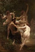 Adolphe William Bouguereau Nymphs and Satyr (mk26) oil painting on canvas